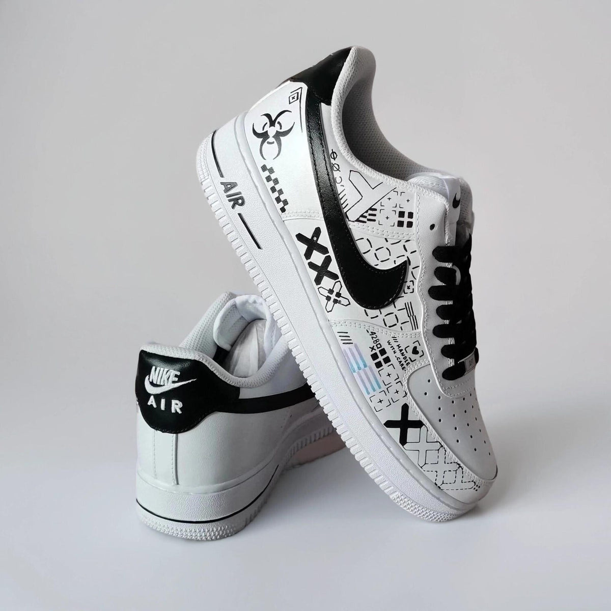 Custom Sneakers Printstream – Hand Painted Camo Sneakers, AF1 Gamer Shoes, Unique Streetwear Gift for Him