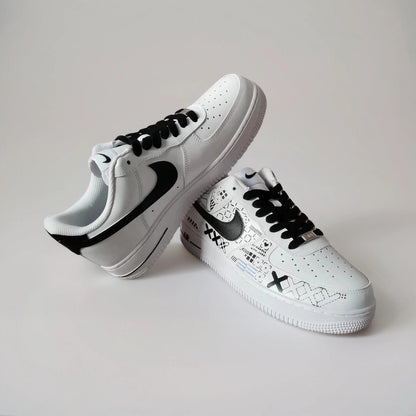 Custom Sneakers Printstream – Hand Painted Camo Sneakers, AF1 Gamer Shoes, Unique Streetwear Gift for Him