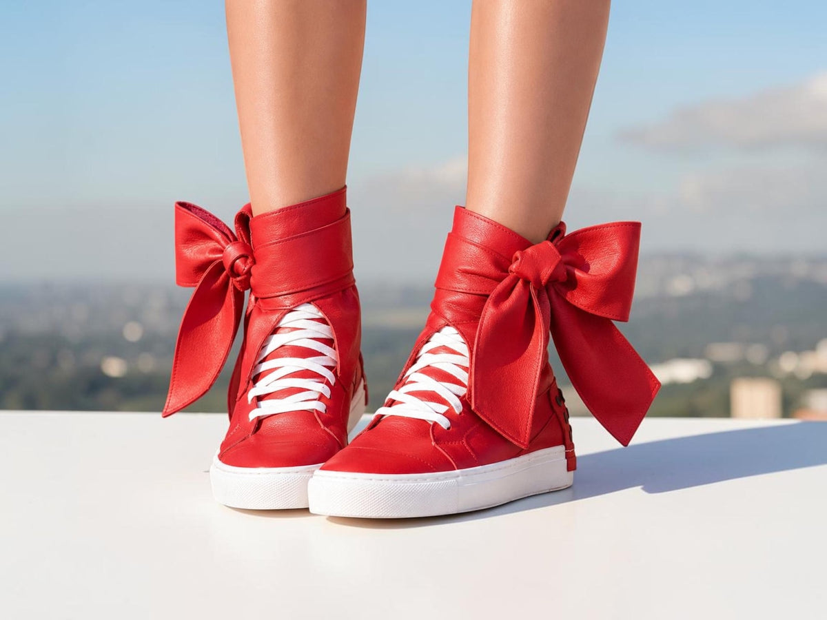 Women genuine leather sneakers,Red genuine leather sneakers,red leather sneakers,women leather sneakers