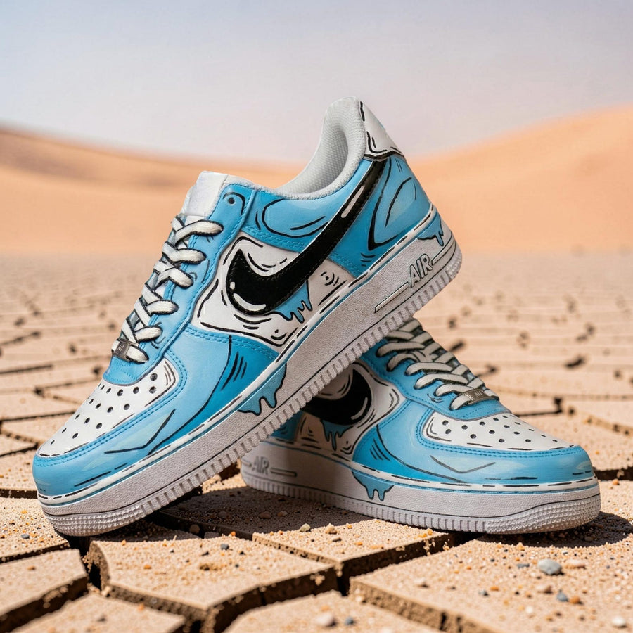 Red Comic Custom Cartoon Air Force 1 Sneakers – Hand Painted Streetwear AF1 Shoes