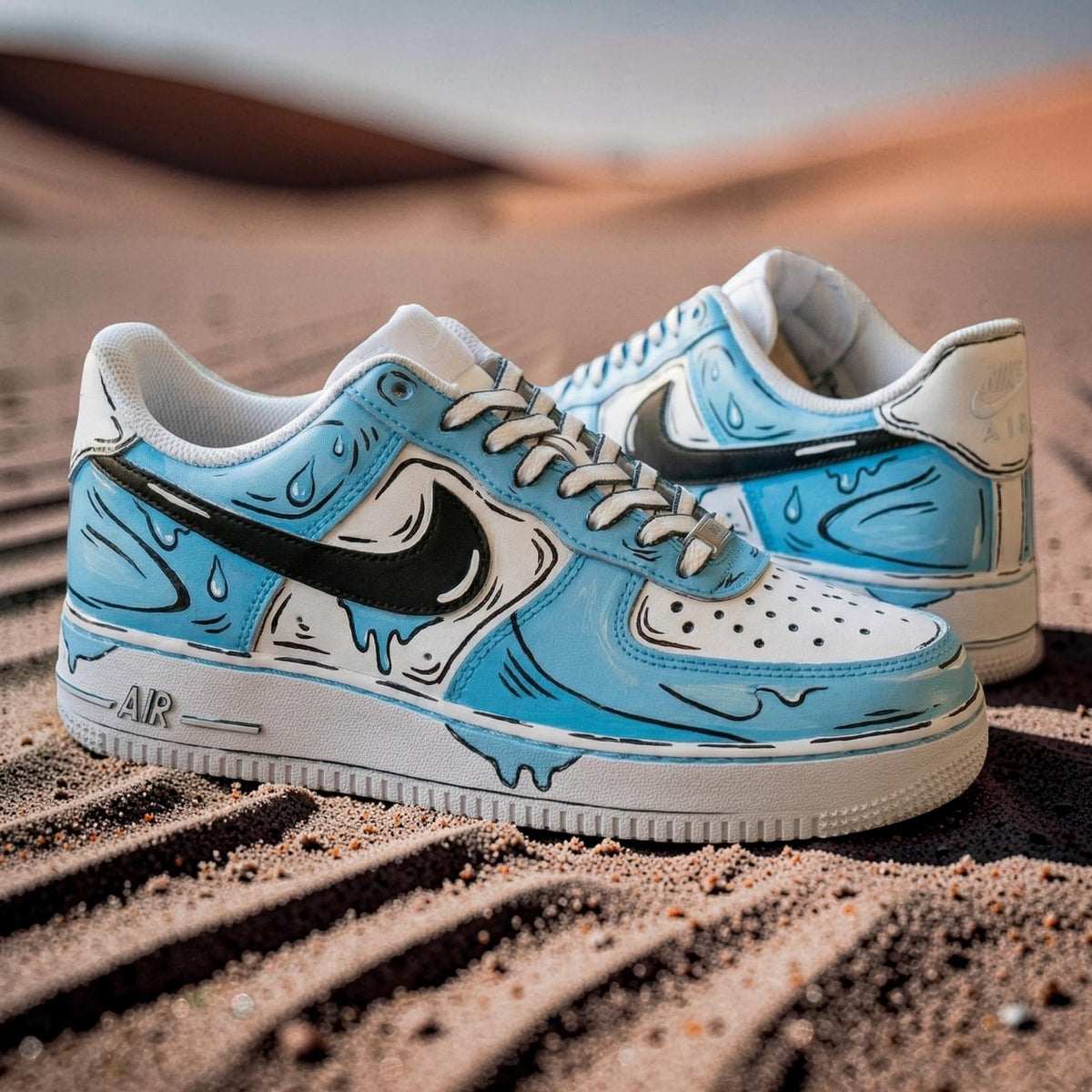 Red Comic Custom Cartoon Air Force 1 Sneakers – Hand Painted Streetwear AF1 Shoes