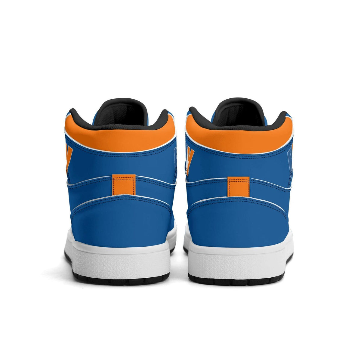 New York Basketball Team Sneakers for Men & Women New York Fan Team Themed Basketball Sport Shoes Blue Orange Custom Kicks NYC Gifts