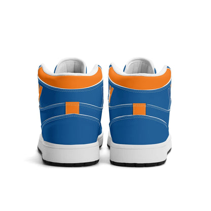 New York Basketball Team Sneakers for Men & Women New York Fan Team Themed Basketball Sport Shoes Blue Orange Custom Kicks NYC Gifts