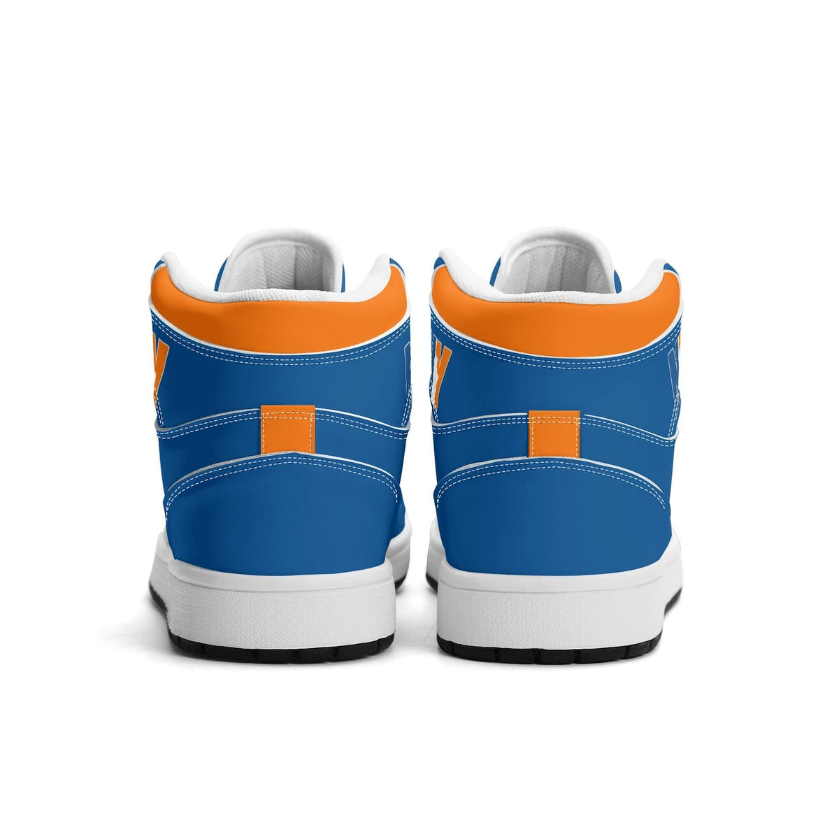 New York Basketball Team Sneakers for Men & Women New York Fan Team Themed Basketball Sport Shoes Blue Orange Custom Kicks NYC Gifts