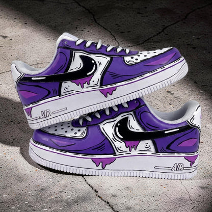 Red Comic Custom Cartoon Air Force 1 Sneakers – Hand Painted Streetwear AF1 Shoes