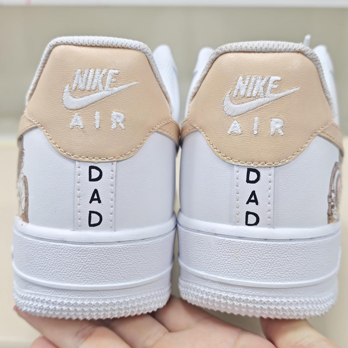 Custom Family Portrait AF1 Sneakers, Personalized Mom Baby Air Force 1 Shoes, Hand Painted Photo Sneakers, Mother’s Day Gift