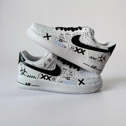 Custom Sneakers Printstream – Hand Painted Camo Sneakers, AF1 Gamer Shoes, Unique Streetwear Gift for Him