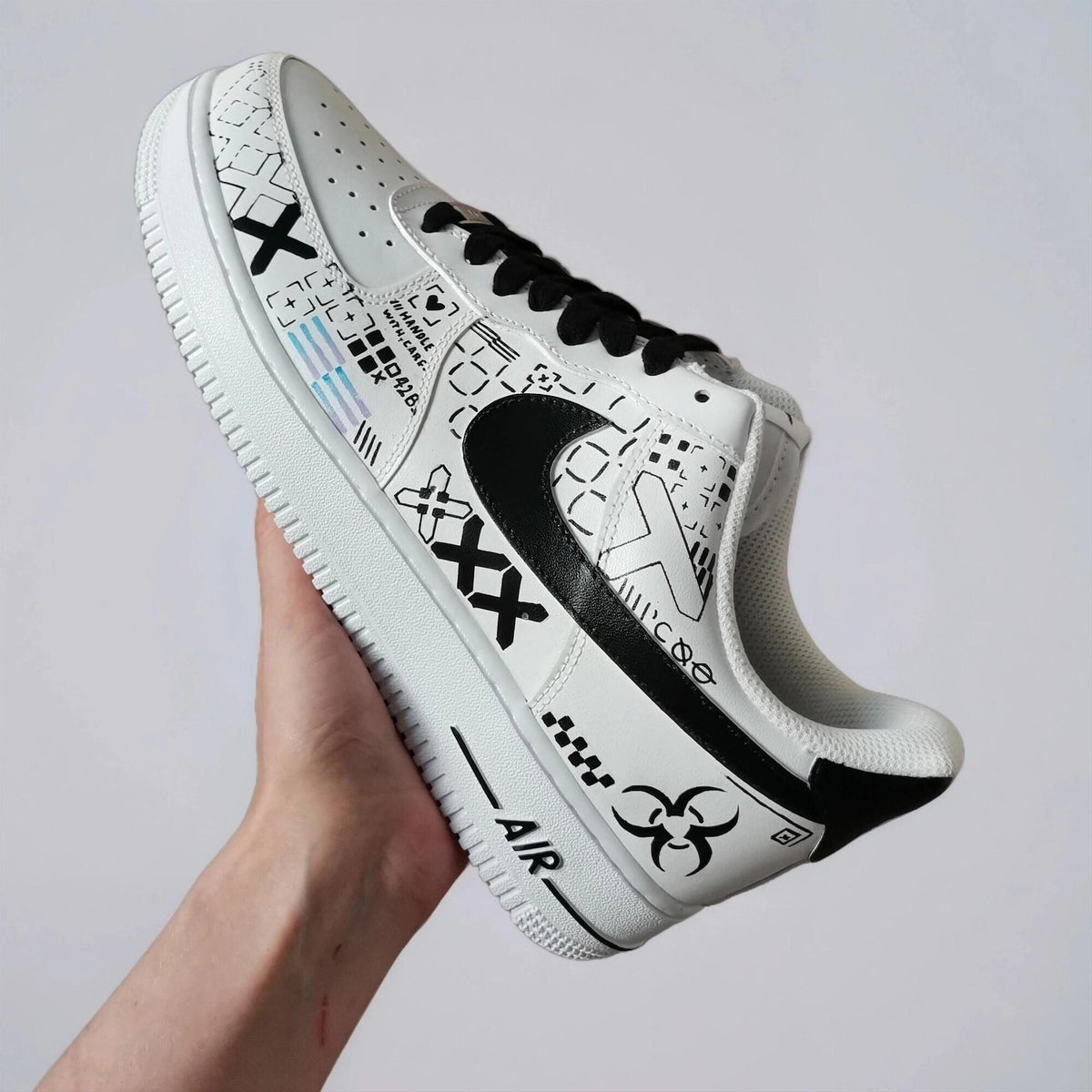 Custom Sneakers Printstream – Hand Painted Camo Sneakers, AF1 Gamer Shoes, Unique Streetwear Gift for Him