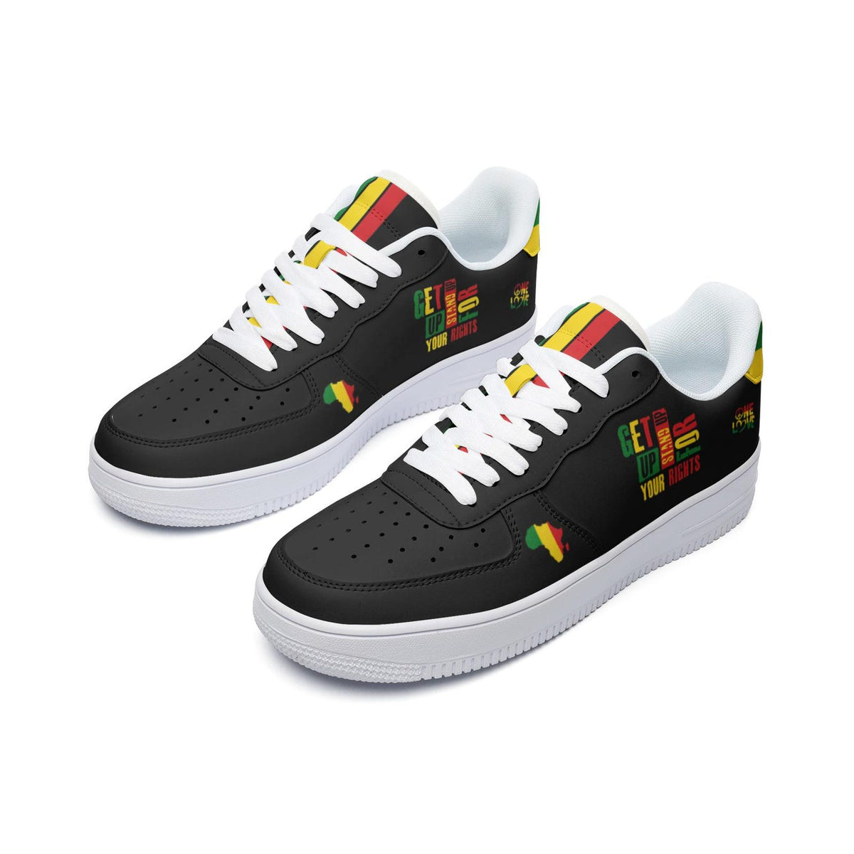 Rasta Shoes, Reggae Shoes, One Love Shoes, Rastafari Shoes, Personalized Rasta Shoes, Get up Stand Up for your Rights Shoes