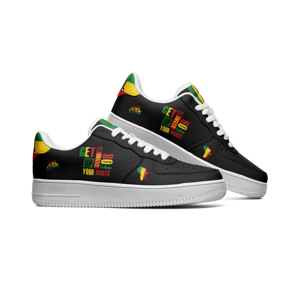 Rasta Shoes, Reggae Shoes, One Love Shoes, Rastafari Shoes, Personalized Rasta Shoes, Get up Stand Up for your Rights Shoes