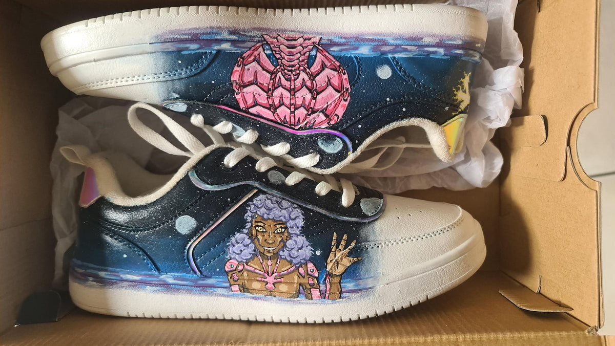 Custom hand-painted sneakers