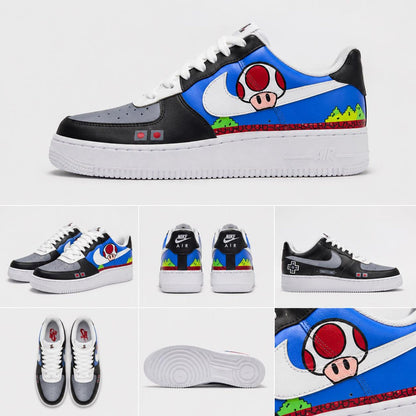 Kids Custom Hand-Painted and DTF designed AF1 Sneakers