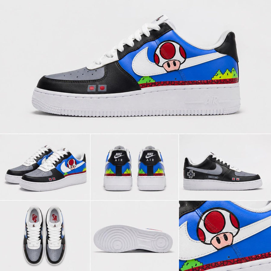 Kids Custom Hand-Painted and DTF designed AF1 Sneakers