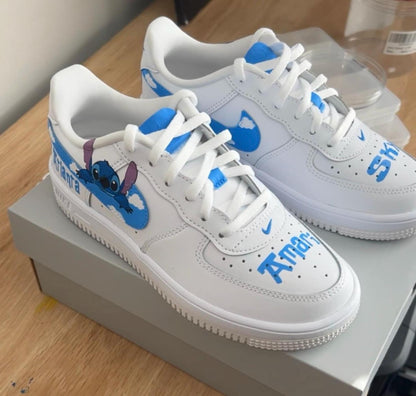 Kids Custom Hand-Painted and DTF designed AF1 Sneakers
