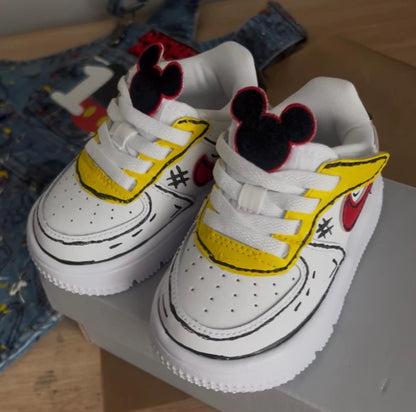 Kids Custom Hand-Painted and DTF designed AF1 Sneakers