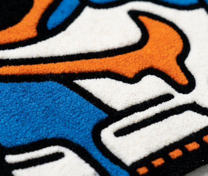 Melting Drip Sneaker Accent Carpet | Hypebeast Sneakerhead Room Decor | Wool Hand Tufted