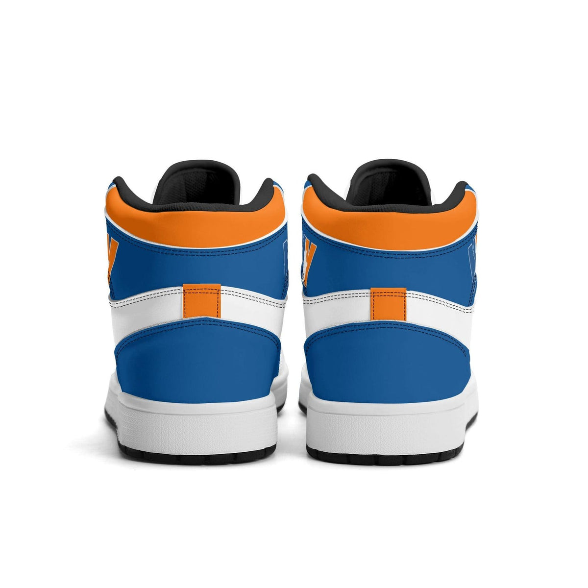 New York Basketball Team Sneakers for Men & Women New York Fan Team Themed Basketball Sport Shoes Blue Orange Custom Kicks NYC Gifts