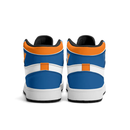 New York Basketball Team Sneakers for Men & Women New York Fan Team Themed Basketball Sport Shoes Blue Orange Custom Kicks NYC Gifts