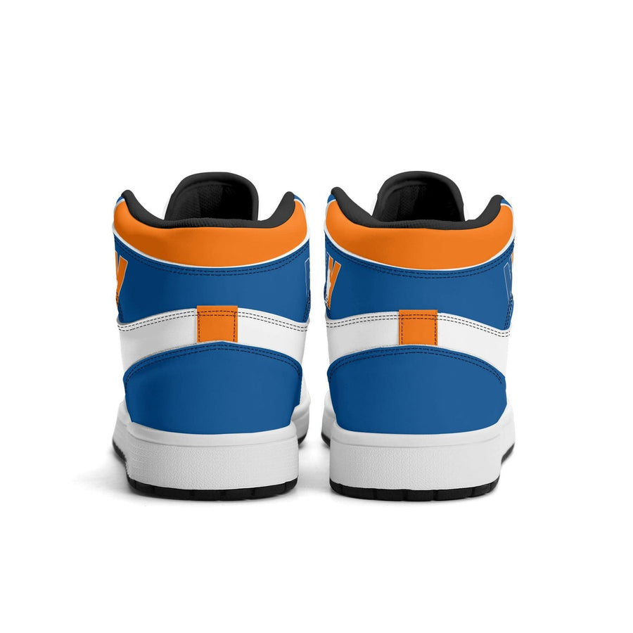 New York Basketball Team Sneakers for Men & Women New York Fan Team Themed Basketball Sport Shoes Blue Orange Custom