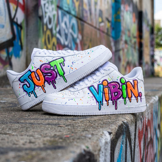 Custom Graffiti Air Force 1 Sneakers, Hand Painted Street Art Shoes