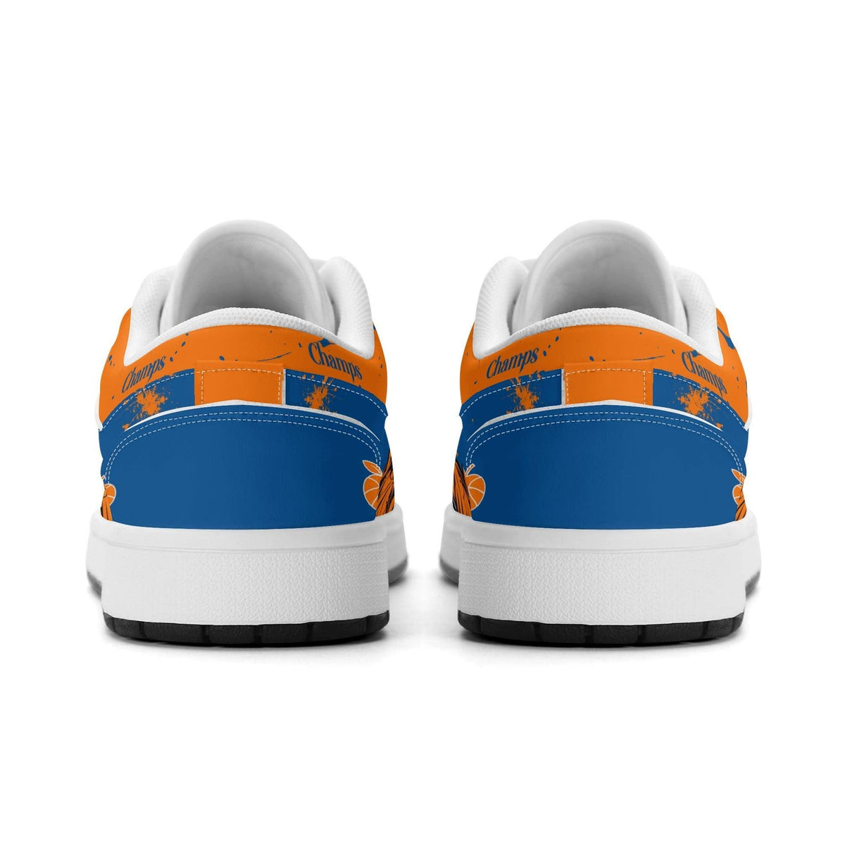 New York Basketball Team Sneakers for Men & Women New York Fan Team Basketball Champs Sport Shoes Blue Orange Low Top Custom Kicks NYC Gifts