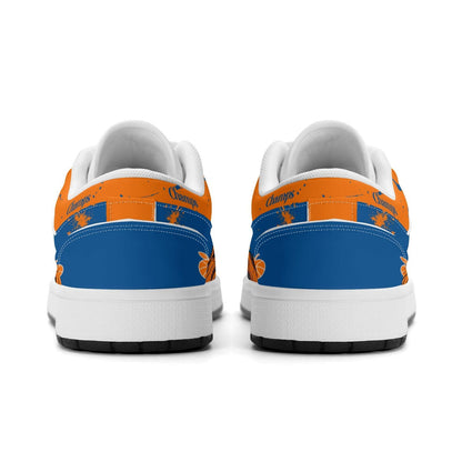 New York Basketball Team Sneakers for Men & Women New York Fan Team Basketball Champs Sport Shoes Blue Orange Low Top Custom Kicks NYC Gifts