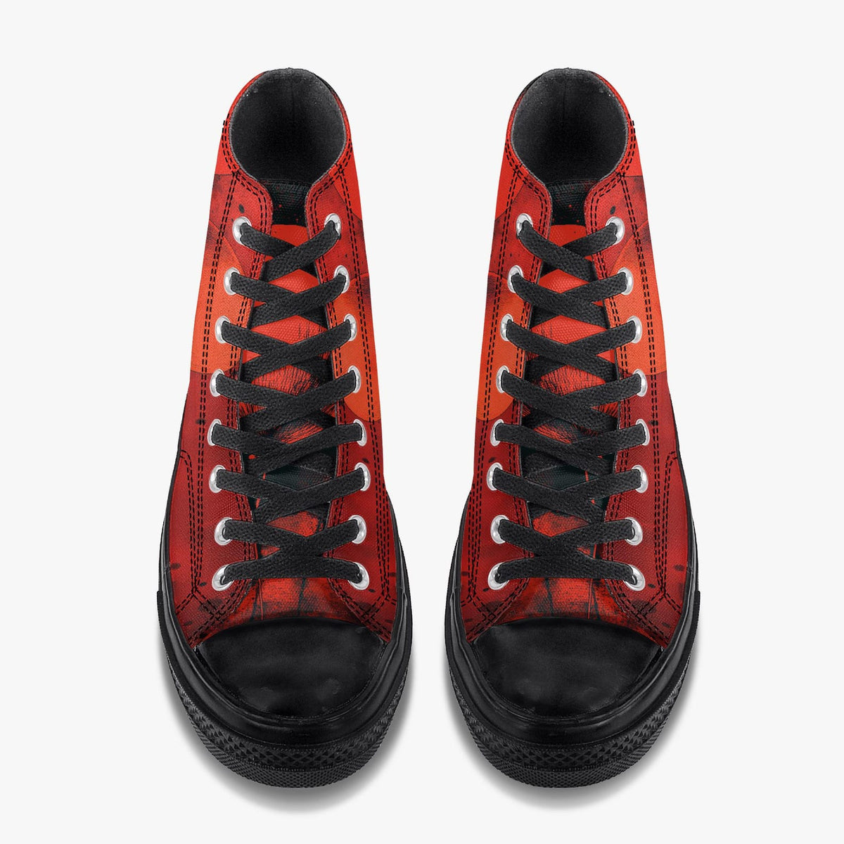 Pennywise High Top Shoes Horror Sneakers Creepy Clown Gothic Footwear Halloween Shoes Horror Fan Gift Red High Tops