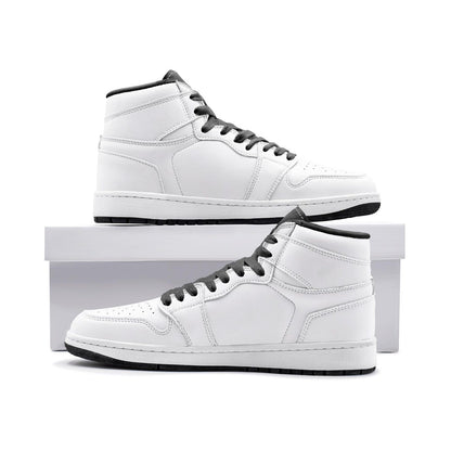 Custom High Top Shoes White, Personalized Printed High Top Shoes, Custom Design Sneakers, Name Or Logo High Tops, Unique Gift Idea