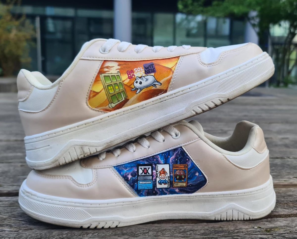 Custom hand-painted sneakers