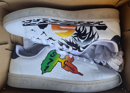 Custom hand-painted sneakers