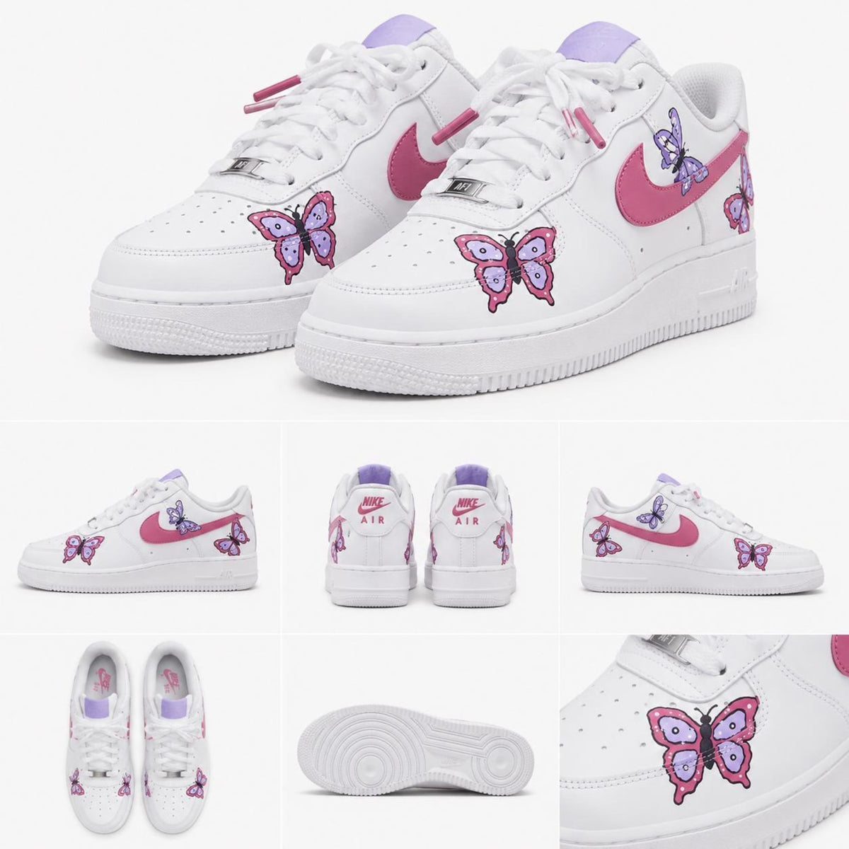Kids Custom Hand-Painted and DTF designed AF1 Sneakers