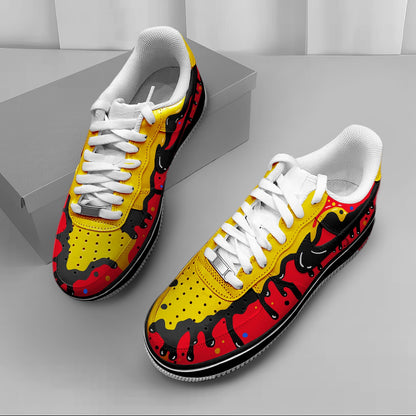Customizable Handpainted Shoes-AF1 Sports Sneakers Black Drip Air Force 1s Jordan 1 Customized Air Forces Men's/Women's Airforce1 Dunks Gift