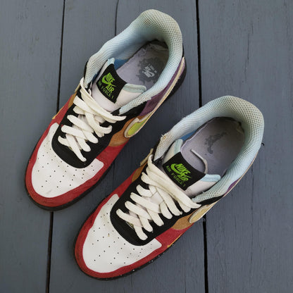Nike Air Force 1 '07 LV8 "Los Angeles" Multi-Color Sneakers Men's US 8 / EU 41