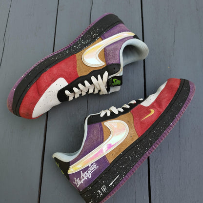 Nike Air Force 1 '07 LV8 "Los Angeles" Multi-Color Sneakers Men's US 8 / EU 41