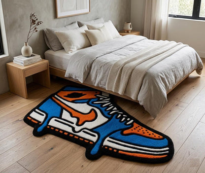 Melting Drip Sneaker Accent Carpet | Hypebeast Sneakerhead Room Decor | Wool Hand Tufted