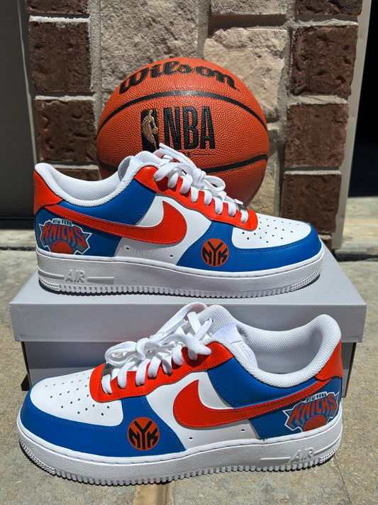 Custom Nike Air Force 1 New York Knicks Sneakers