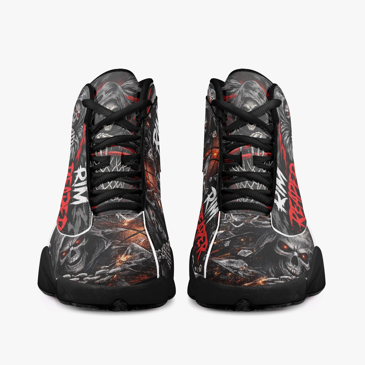 Rim Reaper Basketball Shoes | Grim Reaper High Top Sneakers | Custom Streetwear Hoops