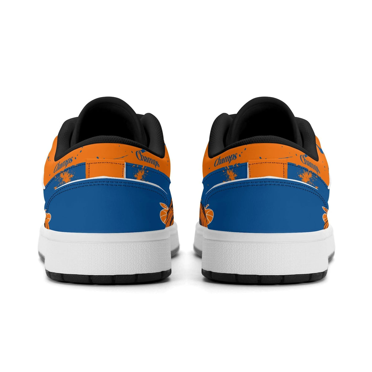 New York Basketball Team Sneakers for Men & Women New York Fan Team Basketball Champs Sport Shoes Blue Orange Low Top Custom Kicks NYC Gifts