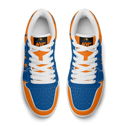 New York Basketball Team Sneakers for Men & Women New York Fan Team Basketball Champs Sport Shoes Blue Orange Low Top Custom Kicks NYC Gifts
