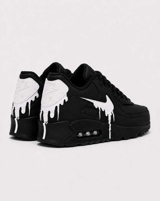 Custom Nike Air Max 90 Sneakers | Hand-Painted Drip Design | Personalized Streetwear Shoes | Retro Gift