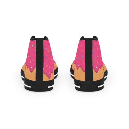 Pink Donut Drip High Top Sneakers Converse | Ice Cream Sprinkles Design