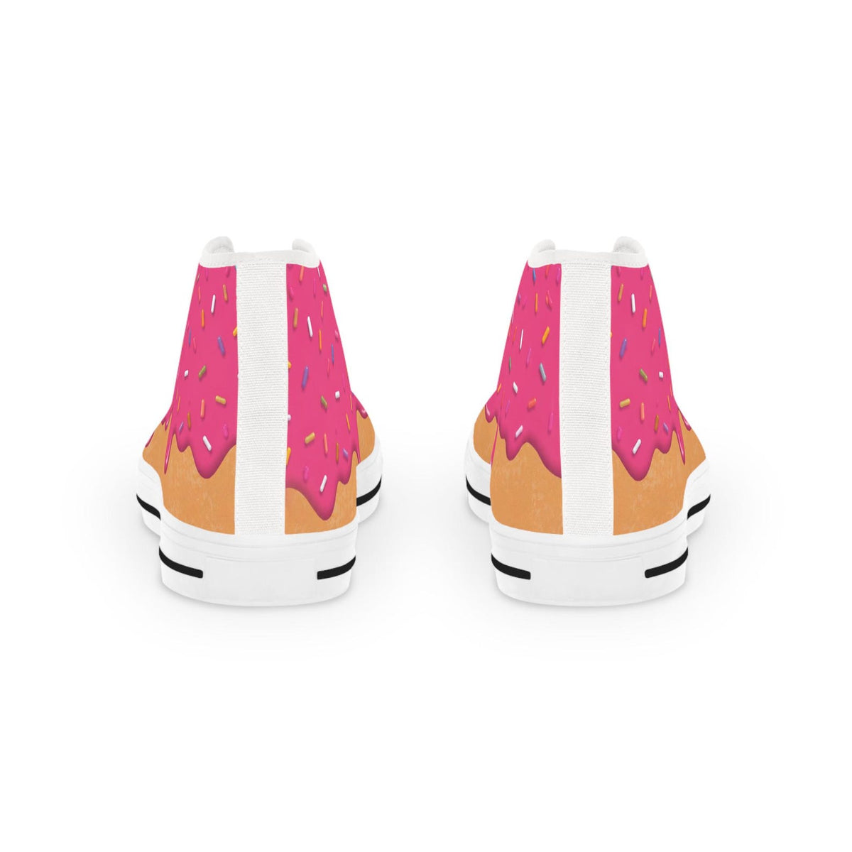 Pink Donut Drip High Top Sneakers Converse | Ice Cream Sprinkles Design