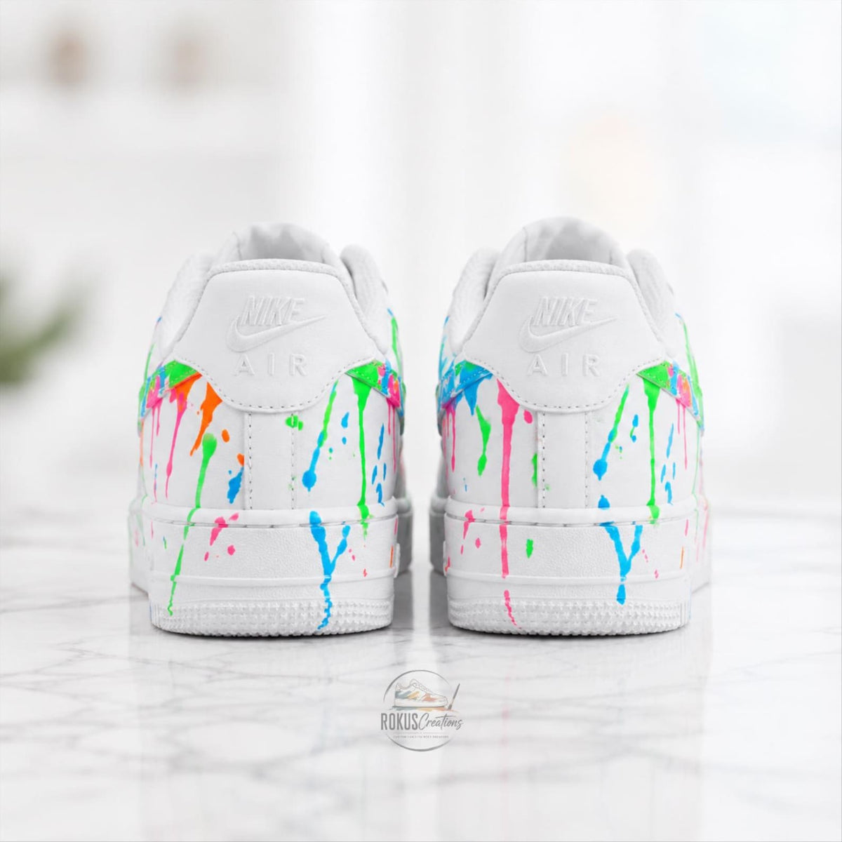 Custom Paint Splatter Air Force 1, Hand Painted AF1 Sneakers, Color Splash White Shoes, Abstract Streetwear Sneakers, Personalized Gift