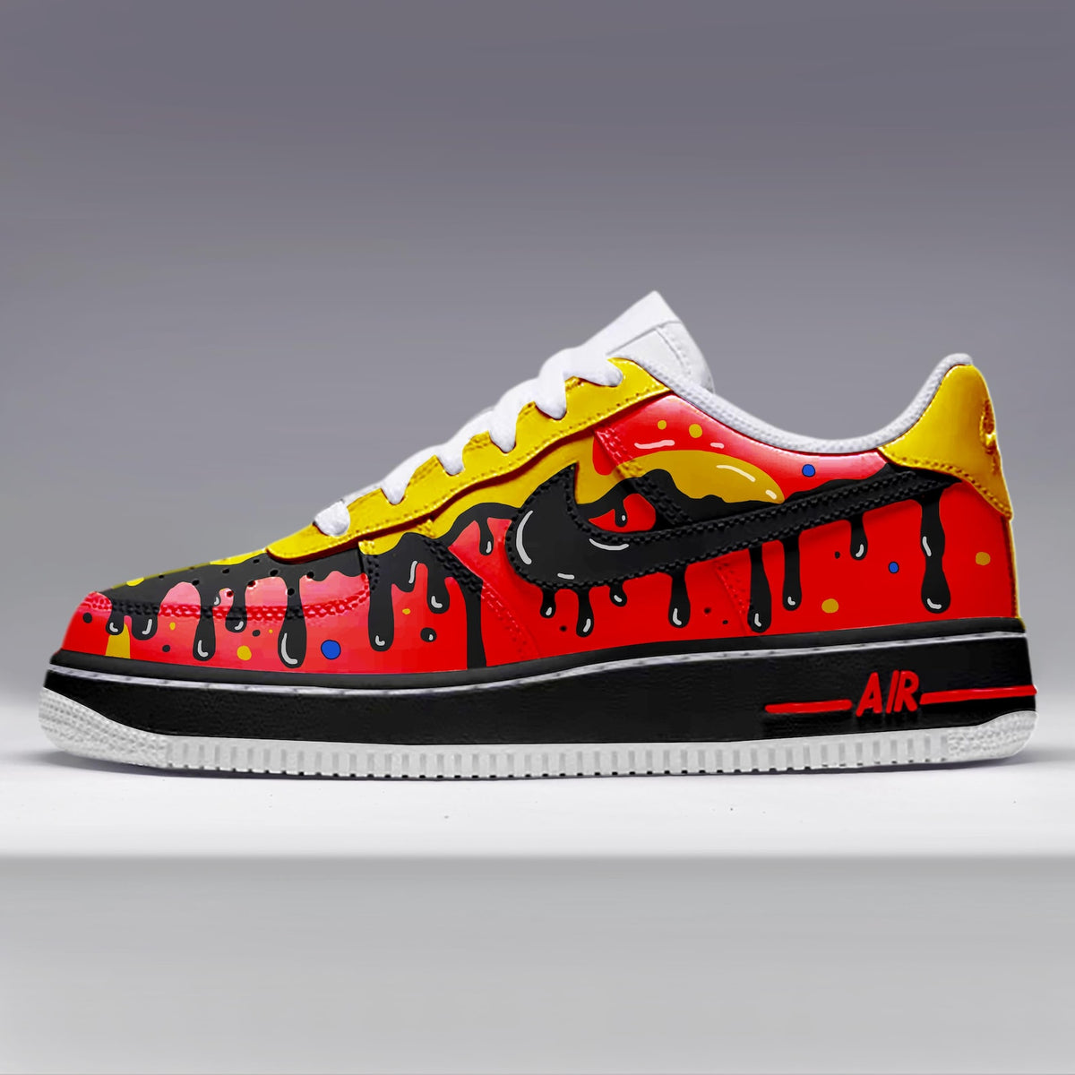 Customizable Handpainted Shoes-AF1 Sports Sneakers Black Drip Air Force 1s Jordan 1 Customized Air Forces Men's/Women's Airforce1 Dunks Gift