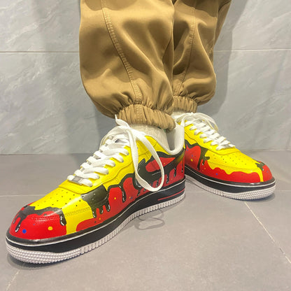Customizable Handpainted Shoes-AF1 Sports Sneakers Black Drip Air Force 1s Jordan 1 Customized Air Forces Men's/Women's Airforce1 Dunks Gift