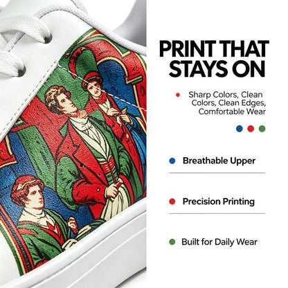 Custom Cartoon white personalized gift design wedding fashion trainers