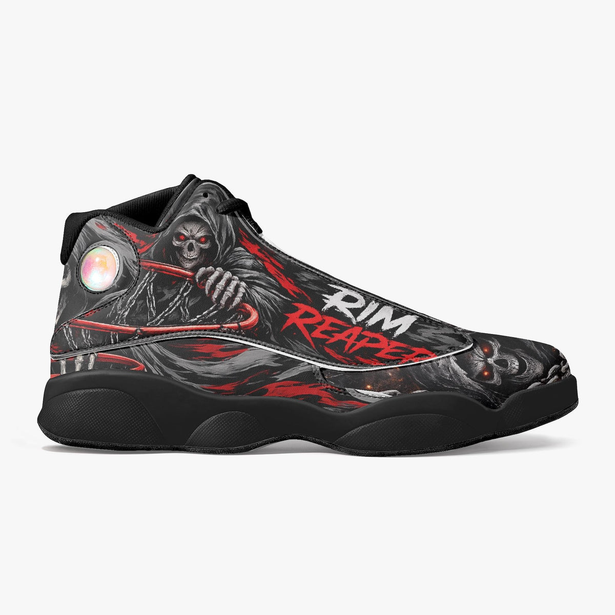 Rim Reaper Basketball Shoes | Grim Reaper High Top Sneakers | Custom Streetwear Hoops