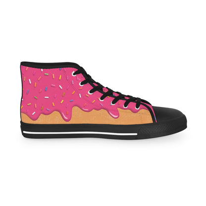 Pink Donut Drip High Top Sneakers Converse | Ice Cream Sprinkles Design