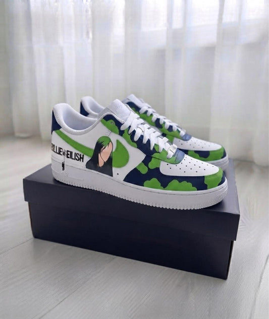 Billie Elish shoes-customized airforce-personalized sneakers