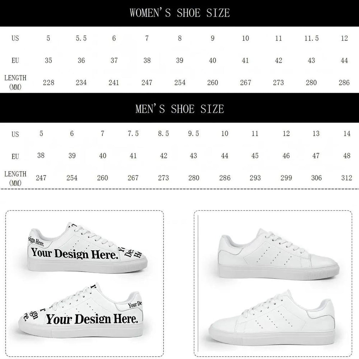 Custom Cartoon white personalized gift design wedding fashion trainers